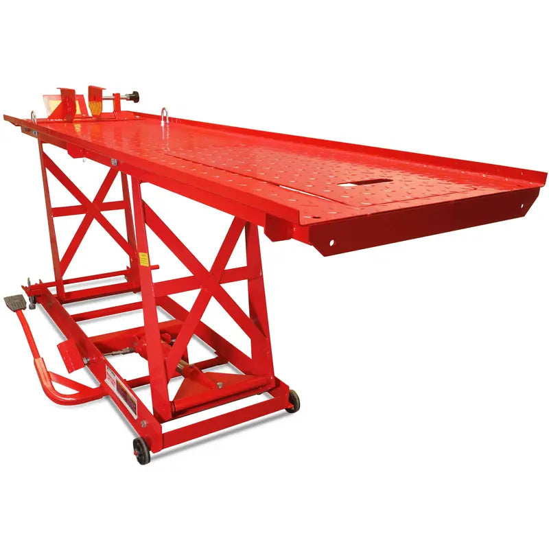 Hydraulic Motorcycle Lift Table – 1000 lb Capacity, Extra-Long Platform, Heavy-Duty Steel Frame