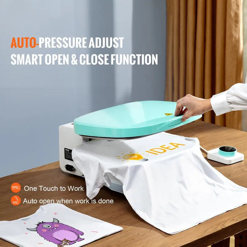 VEVOR Auto Heat Press Machine 12″x15″ with Auto Release, Easy Control, Even Heating, for T-Shirts & More