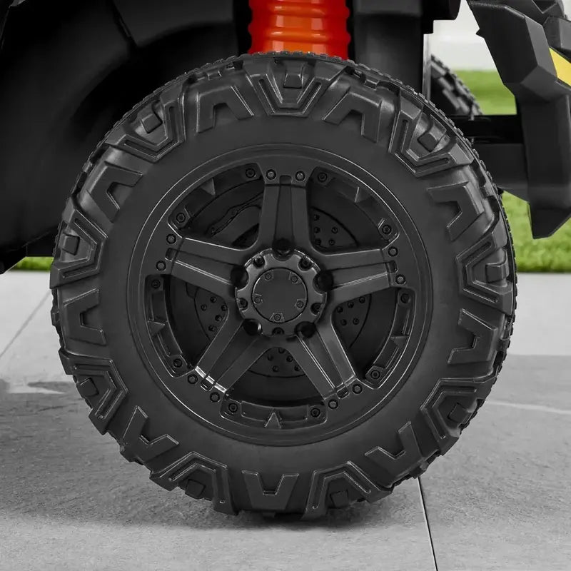 Kids' Black Electric UTV Ride-On Vehicle with Realistic Design and Safe Speed Control