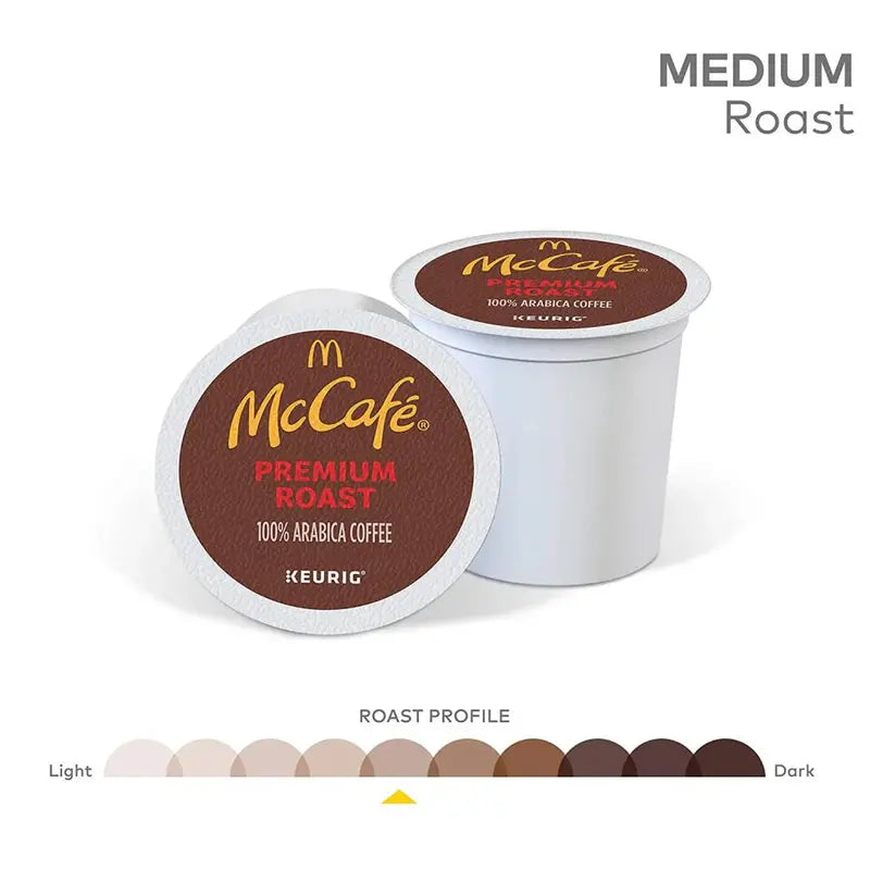 McCafé Premium Roast Medium Roast Coffee Pods – Compatible with Keurig Brewers