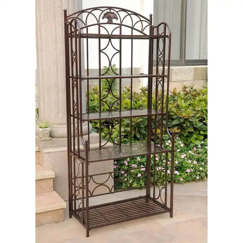 Mandalay 5-Tier Iron Baker's Rack – Industrial Kitchen Shelving
