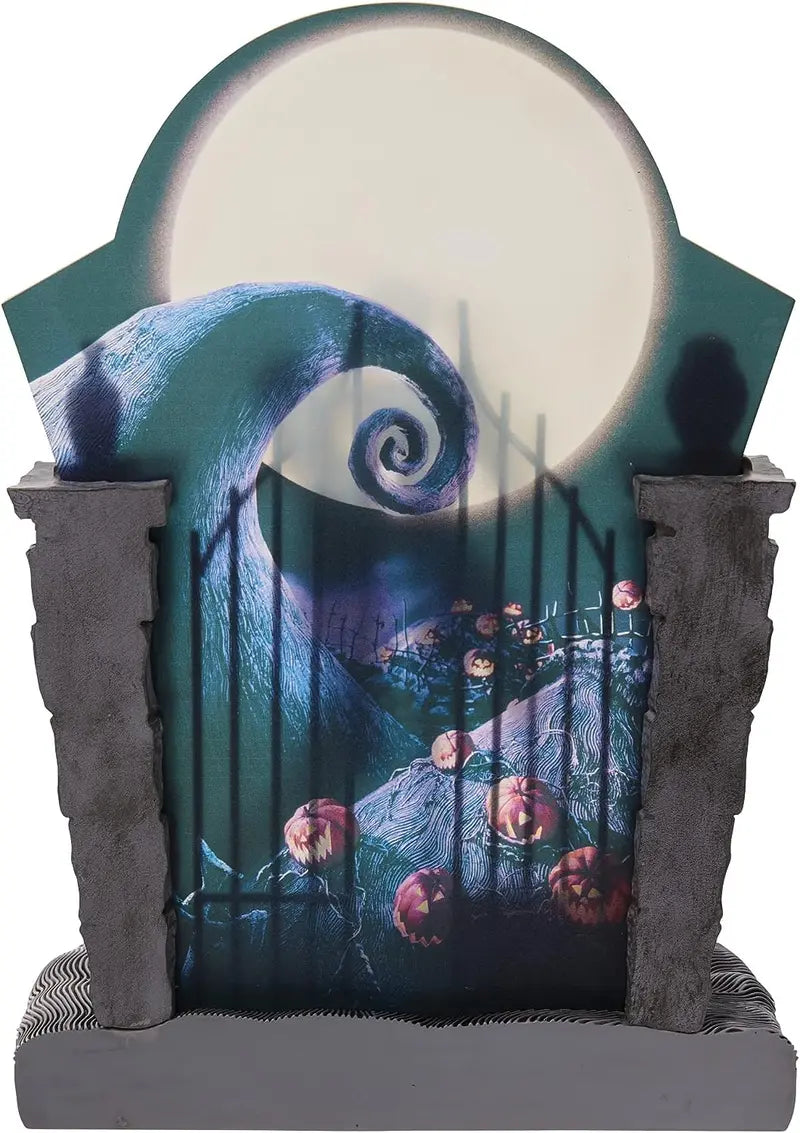 Nightmare Before Christmas Jack and Sally Dancing Light Sculpture – 9-Inch Animated Statue