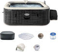 Intex PureSpa Greystone Deluxe Inflatable Hot Tub — FastFill Inflation System + Integrated Heating & Pump