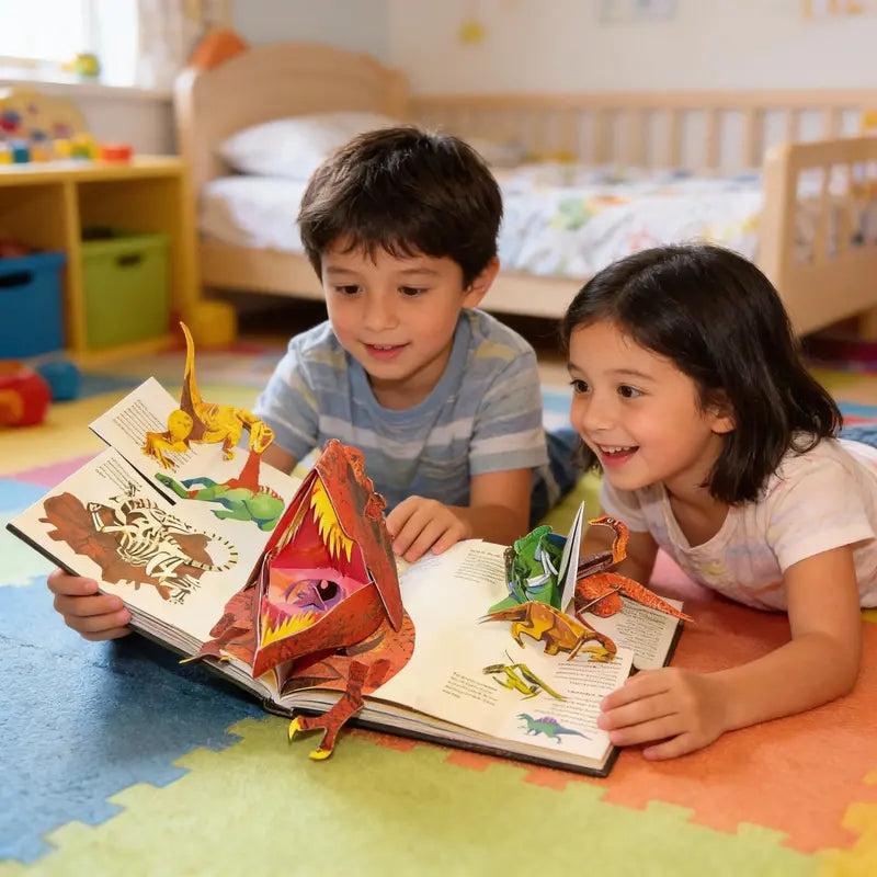 Jurassic Pop-Up: 3D Illustrated Dinosaur Book – Interactive Fold-Out Prehistoric Scene Collection