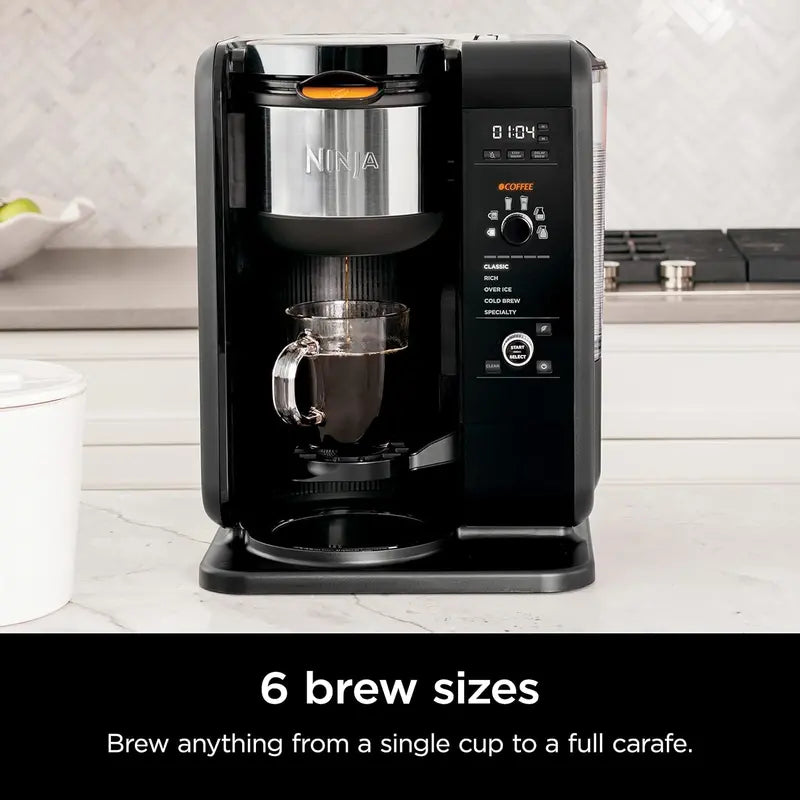 Ninja Hot & Cold Brew System – Auto-iQ Tea & Coffee Maker with Thermos & Milk Frother