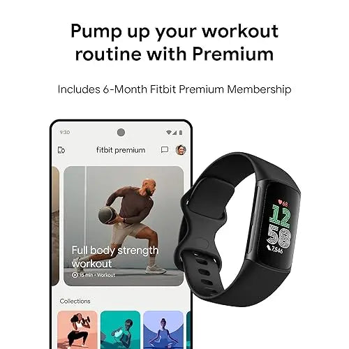 Fitbit Charge 6 Fitness Tracker – Built-in GPS, Google Wallet & Stress Management Tools