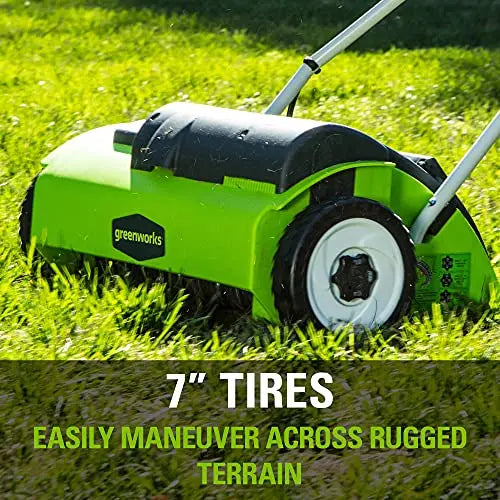 Greenworks 10 Amp 14  Corded Electric Dethatcher (Stainless Steel Tines)