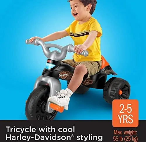 Fisher-Price Harley-Davidson Toddler Tricycle with Handlebar Grips & Storage – Amazon Exclusive