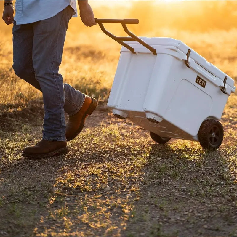 YETI Tundra Haul Wheeled Cooler – Navy Blue, Heavy-Duty Rolling Ice Chest