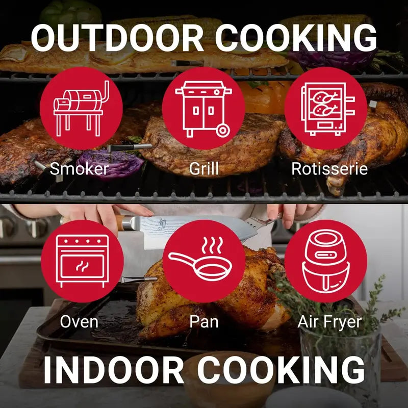 MEATER Plus Smart Meat Thermometer – Dual-Sensor Bluetooth Device, 165-Foot Range, Oven-to-Grill Ready