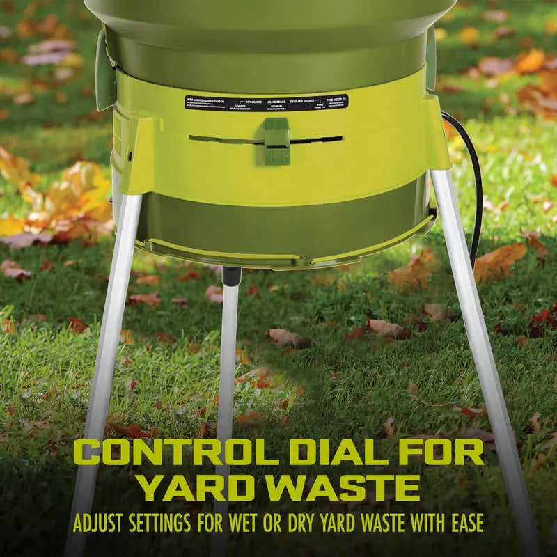 Sun Joe SJOLM801E Electric Leaf Mulcher  Shreds Up to 55 Gallons/Min, Variable Speed Dial Control