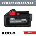 Milwaukee M18 18-Volt Lithium-Ion High Output 6.0Ah Battery Pack (2-Pack) 48-11-1862