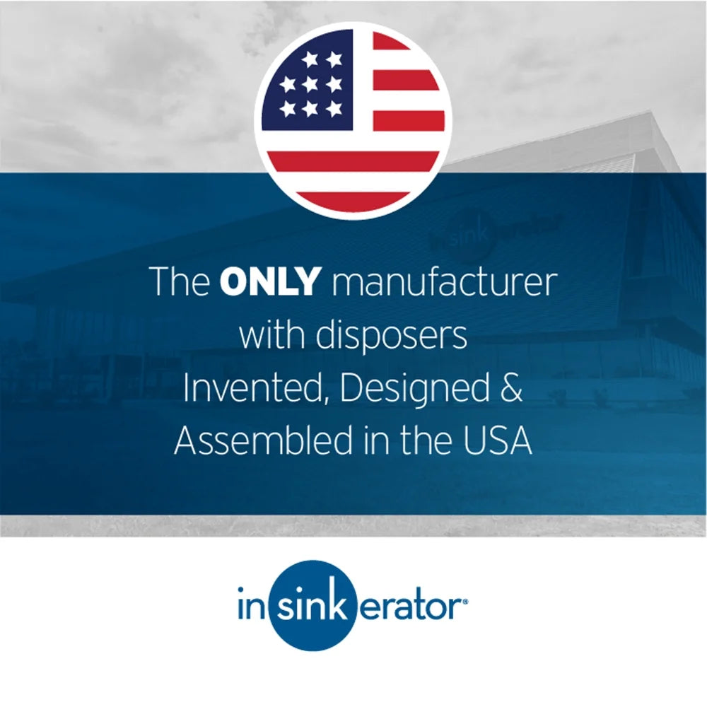 Insinkerator Badger 5XP W/C, 3/4 HP Continuous Feed Kitchen Garbage Disposal with Power Cord, Badger Series