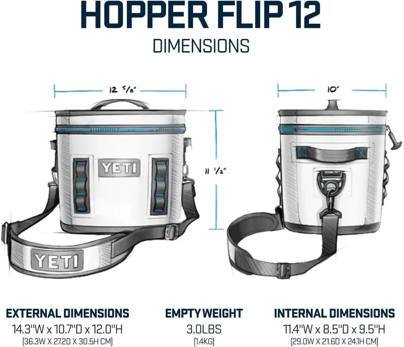 Hopper Flip 12-Can Portable Soft-Sided Cooler with Insulated Carry Strap