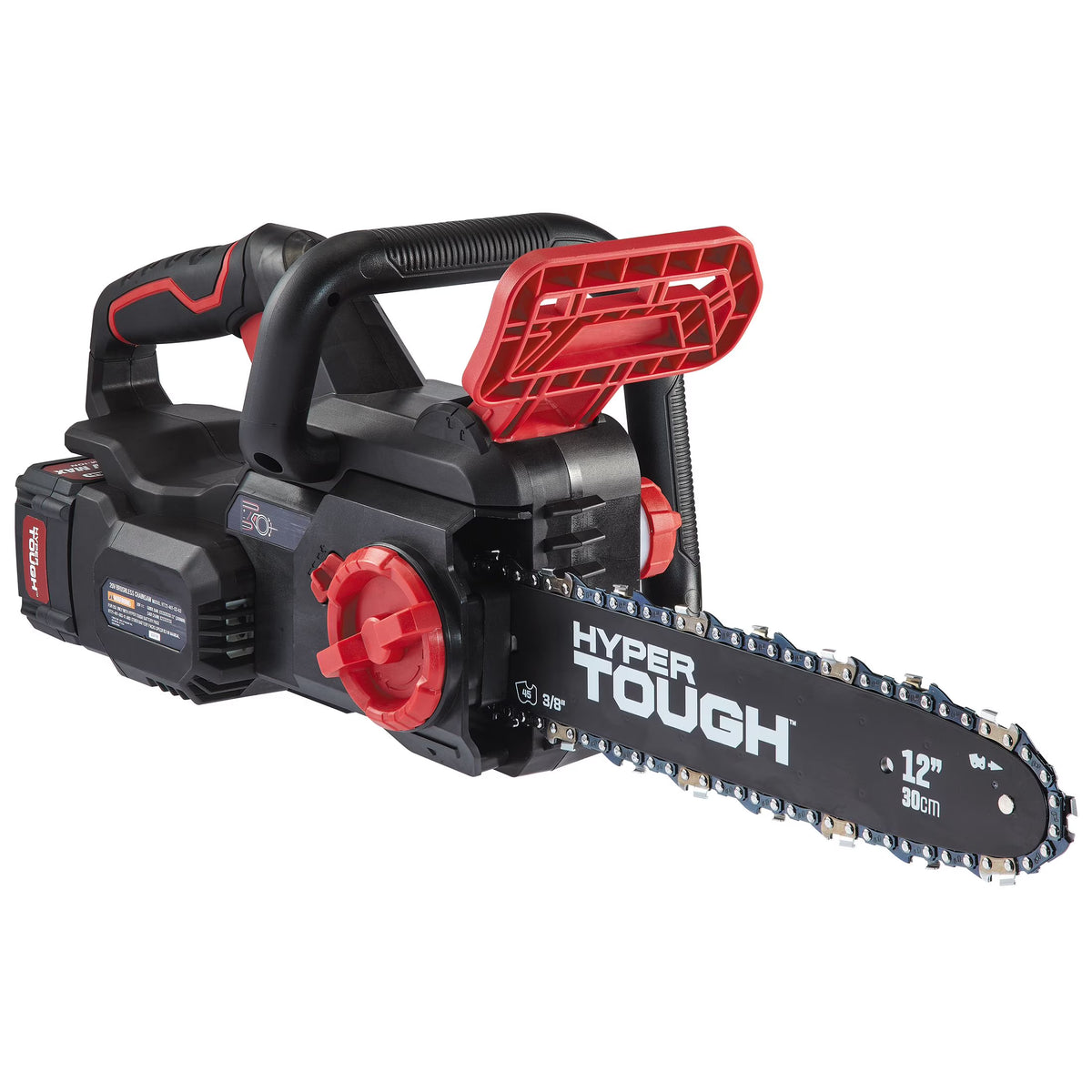 Hyper Tough 20V 4.0ah Battery Powered 12in Brushless Chainsaw, HT22 - 401 - 03 - 03
