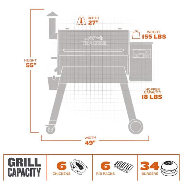 Pro 780 Wifi Pellet Grill and Smoker in Black