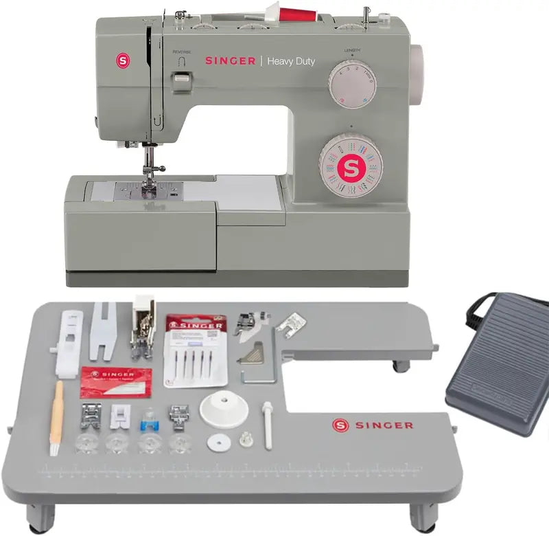 SINGER Heavy Duty 4452 Sewing Machine – Full-Metal Frame, 110 Stitch Options, LED Lighting & 1-Step Buttonhole