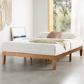 Mellow Naturalista Classic   12 Inch Solid Wood Platform Bed with Wooden Slats