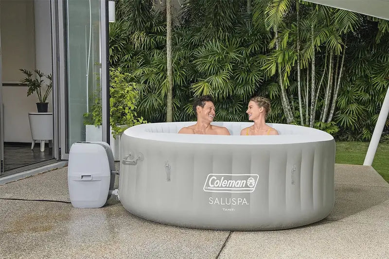 Portable Inflatable Hot Tub – Heated Spa with 140 Bubble Jets, 4-Person Capacity