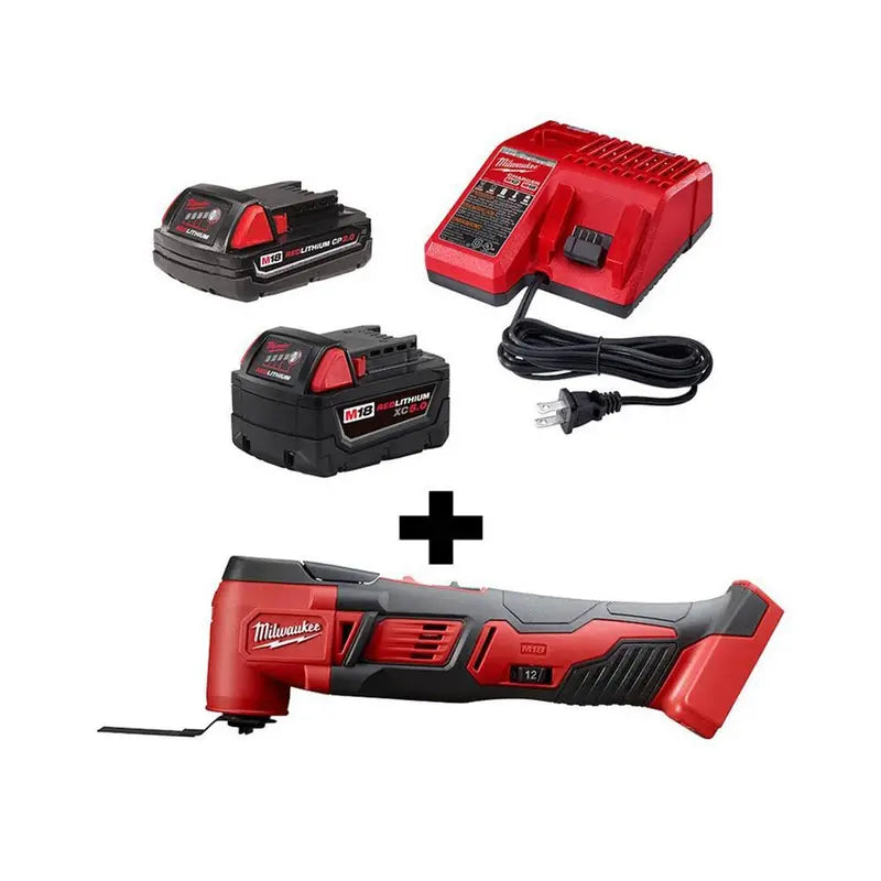 Milwaukee M18 Oscillating Multi-Tool Kit – Includes 5.0Ah + 2.0Ah Batteries and Charger