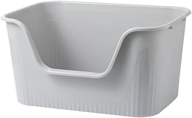 Extra Large 25.27″x17.83″x13.11″ Anti-Splashing Multi-Cat Litter Box – Grey, Tool-Free Assembly