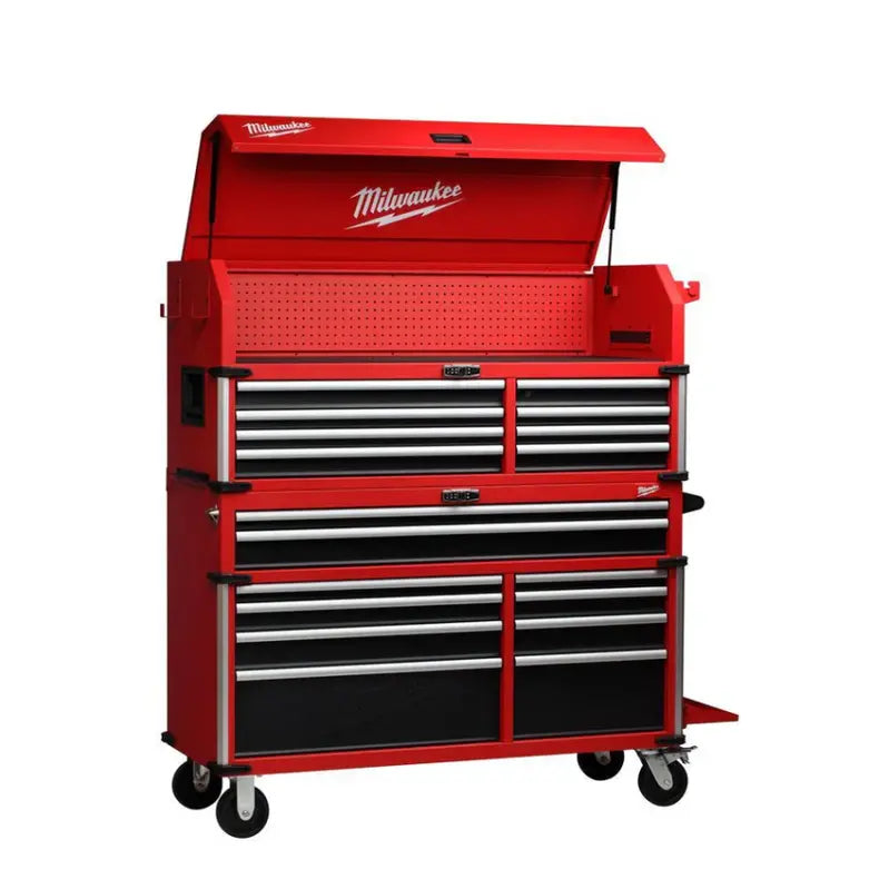 Industrial-Style 56-Inch 18-Drawer Tool Chest and Cabinet Combo – High-Capacity Rolling Storage System