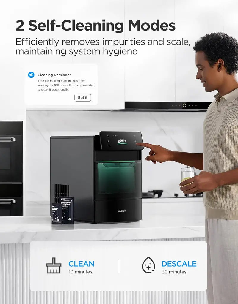 GoveeLife Smart Nugget Ice Maker Pro – 60 lbs/Day, 6-Minute First Ice, AI NoiseGuard & App Control