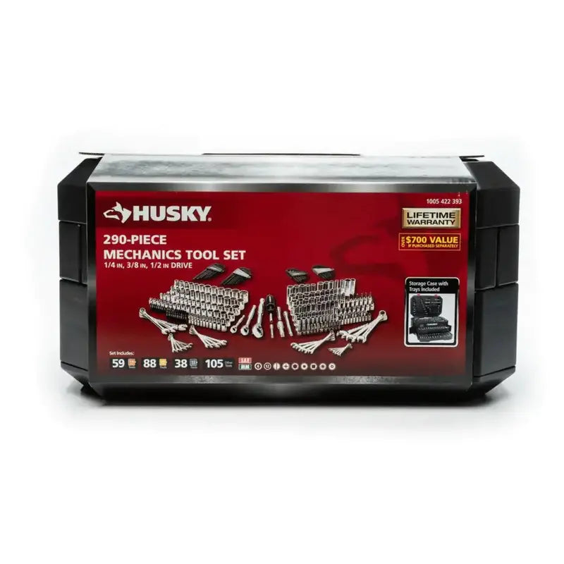 Husky Professional 100-Piece Mechanics Tool Set – Full-Size Ratchets, Sockets & Accessories