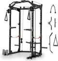 Heavy-Duty Power Cage – 2000LB Capacity, Dual Pulley Cable System, Squat Rack & Multi-Attachment Home Gym