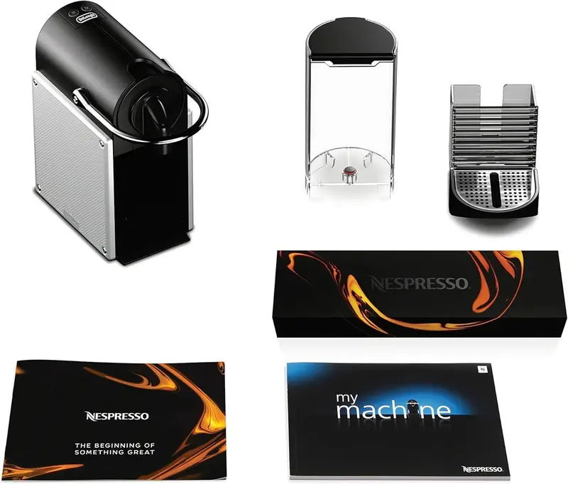 Nespresso Pixie Espresso Machine by De'Longhi – Compact 19-Bar Aluminum Coffee Maker, Silver, 1100 ml Water Tank