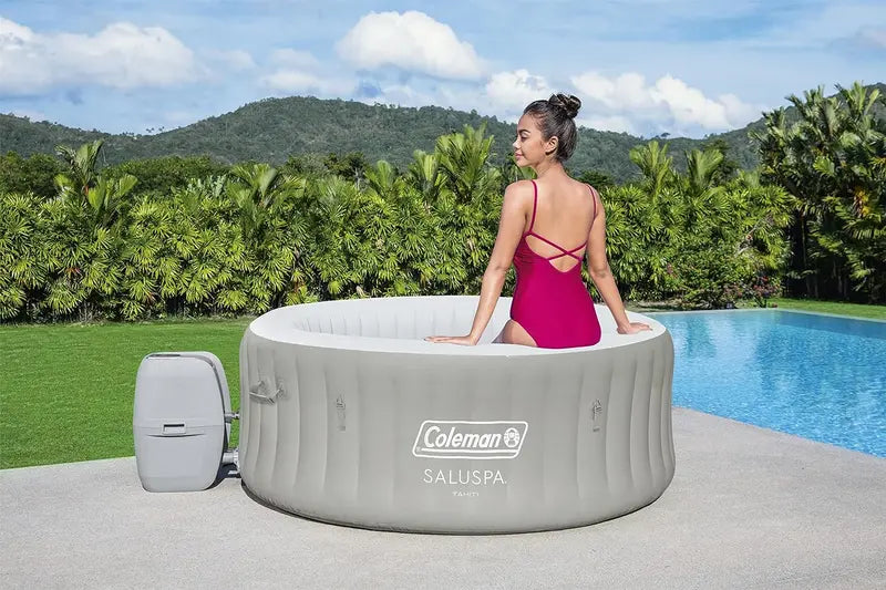 Portable Inflatable Hot Tub – Heated Spa with 140 Bubble Jets, 4-Person Capacity