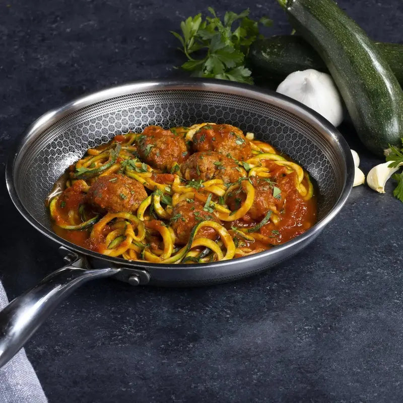 HexClad Hybrid Cookware Set – 6-Piece Stainless Steel Nonstick Pans
