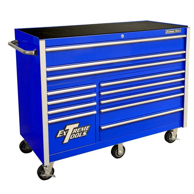 Extreme Tools THD552112RCBL Roller Cabinet – 55″ Blue 12-Drawer Professional Tool Chest
