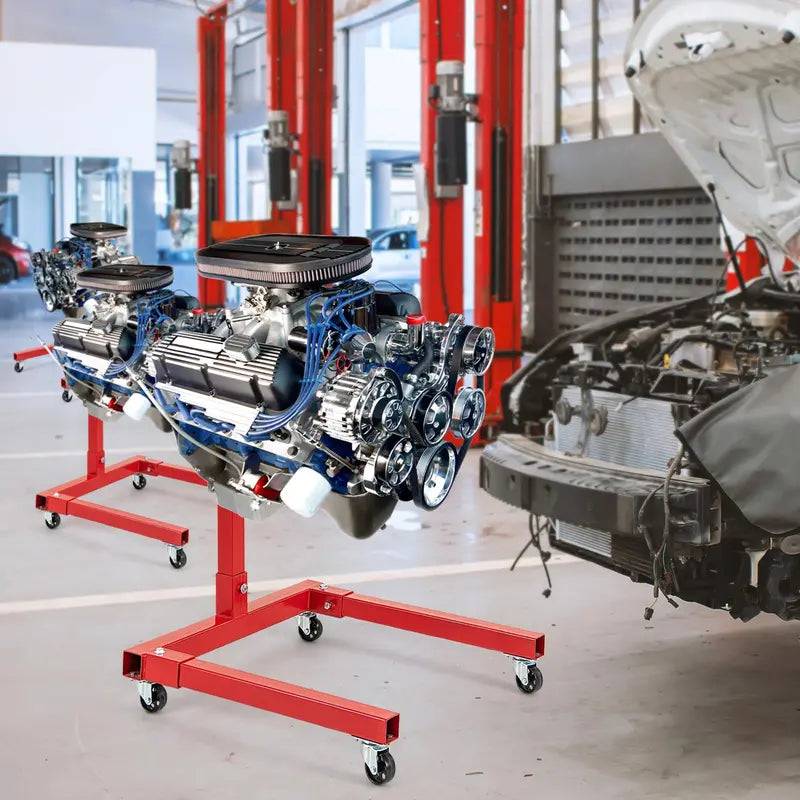 Heavy-Duty Engine Stand – 1500 lb Capacity Motor Support with Four Swivel Casters