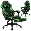 Ergonomic Gaming Chair with Built-In Footrest and Customizable Lumbar Support