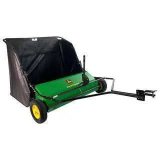 John Deere 42-Inch Tow-Behind Lawn Sweeper – 24 cu. ft. Capacity, Height-Adjustable Brushes