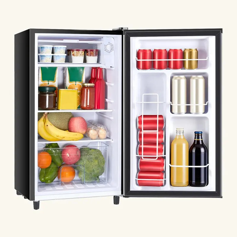 NEWBULIG 3.2 Cu Ft Compact Mini Fridge – Dual-Door Small Refrigerator for Dorm, Office, or Bedroom