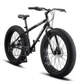 Mongoose Malus 26″ 7-Speed Fat Tire Mountain Bike with Disc Brakes – Black, Adult