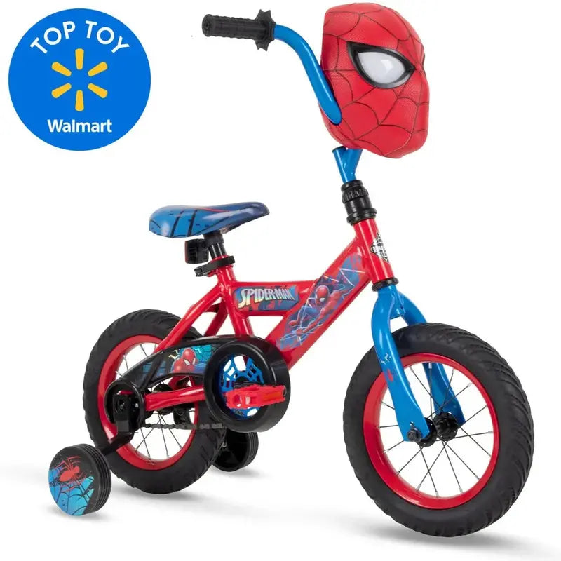 Huffy Marvel Spider-Man 12″ Kids' Bike with Training Wheels – Easy-Assembly Ride for Ages 3–5