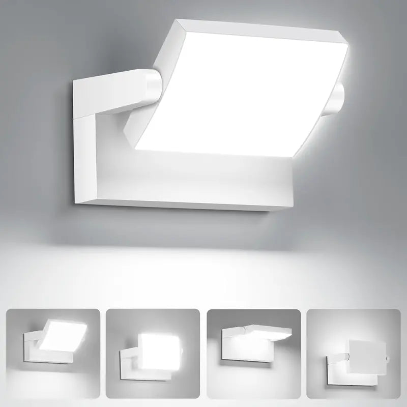 Weatherproof Outdoor Wall Light – 40W Modern Adjustable Exterior Fixture, 6000K Cool White