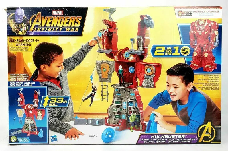 Hasbro Marvel Avengers Hulkbuster Ultimate Action Figure Playset – Includes Tower Base & Roto-Blade Launcher