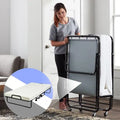 Heavy-Duty Rollaway Folding Bed with Memory Foam Mattress – 640 lb Weight Capacity