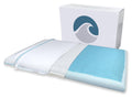 Bluewave Bedding Hyper Slim CarbonBlue Max Cool Gel Memory Foam Pillow for Stomach and Back Sleepers - Thin, Flat Design with Ad