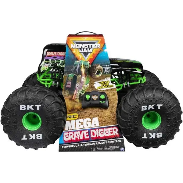 Monster Jam Mega Grave Digger RC Truck – 1:6 Scale, All-Terrain Monster Vehicle