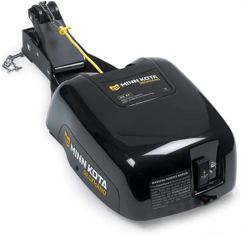 Minn Kota Deckhand 40-Lb Electric Anchor Winch – Includes 100 ft Nylon Rope & Mounting Kit