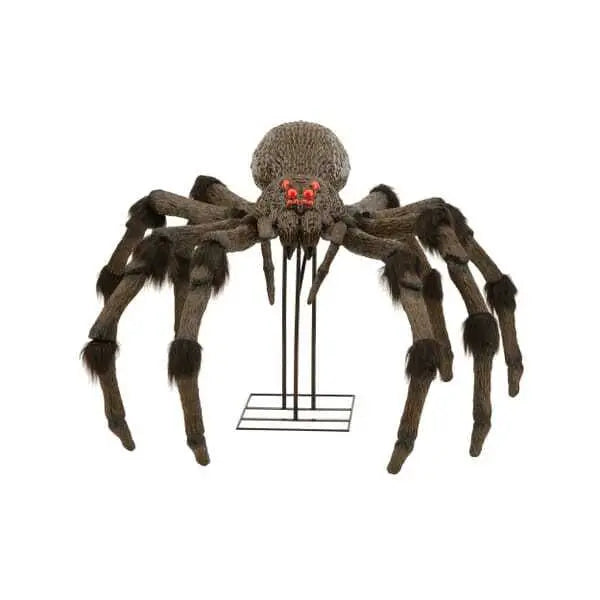 Giant-Sized Realistic Spider Decoration – Posable Legs & Glowing Eyes