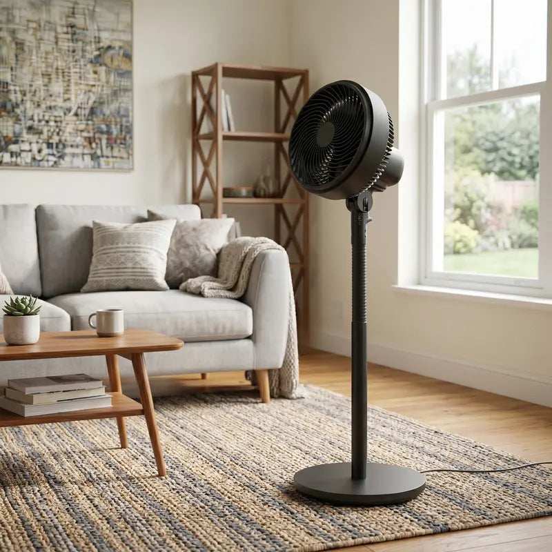 Oscillating Pedestal Fan with 3-Tier Airflow Control and Wide-Area Circulation