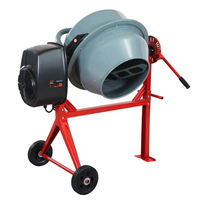 Portable 4-Cubic-Foot Electric Cement Mixer – 500W Mortar & Concrete Mixing Tool