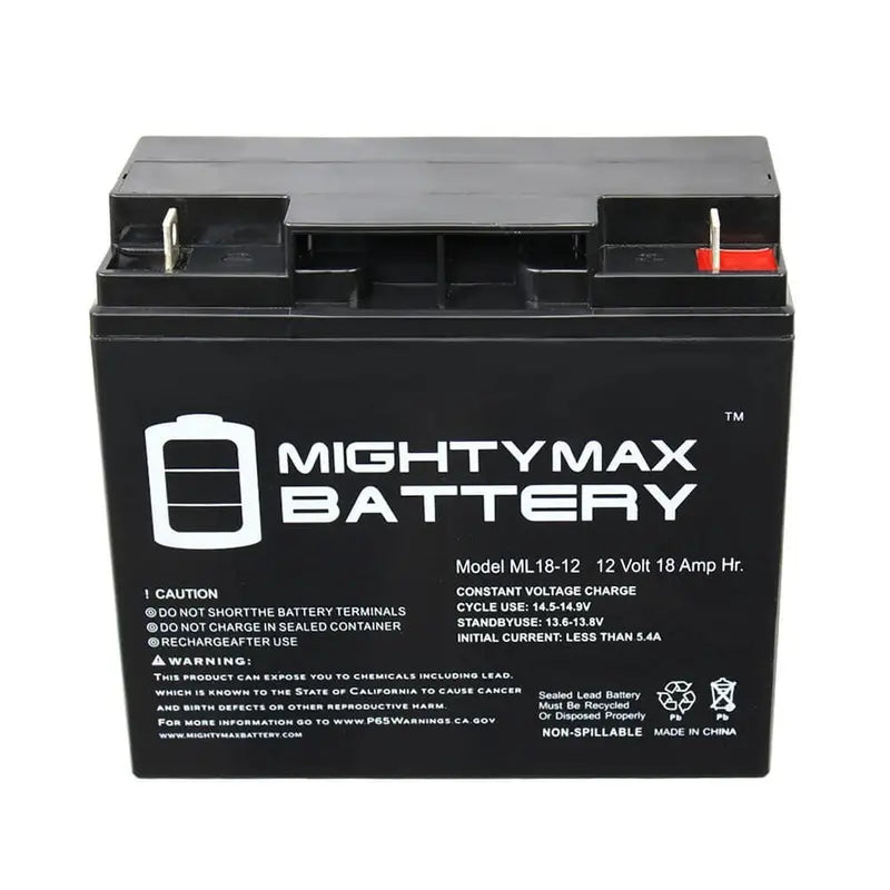 MIGHTY MAX BATTERY 12V 18AH SLA Battery for Black Decker Electromate 400 MAX3475586