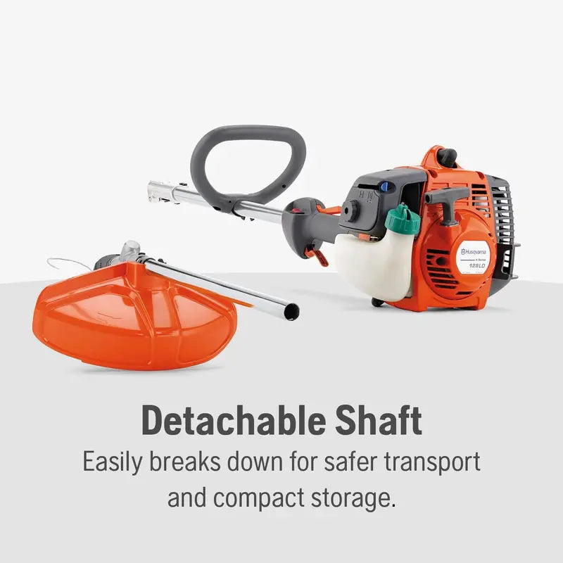 Husqvarna 128LD 28cc Gas String Trimmer, 17″ Tap N' Go, Orange/Grey